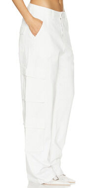 Superdown White Cargo Pants XL Baggy Wide Leg Streetwear Revolve $88 NEW